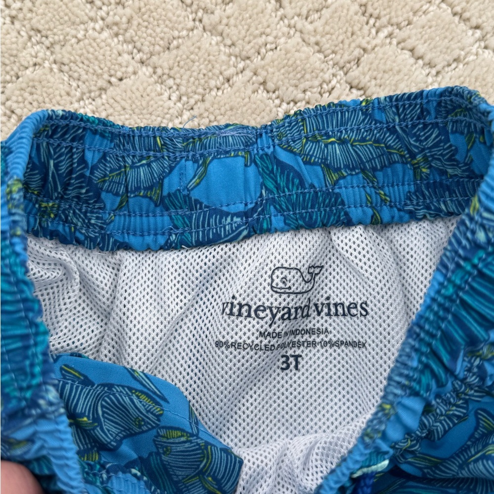 Vineyard Vines Blue Fish Toddler Boy Swim Trunks - Picture 2 of 5